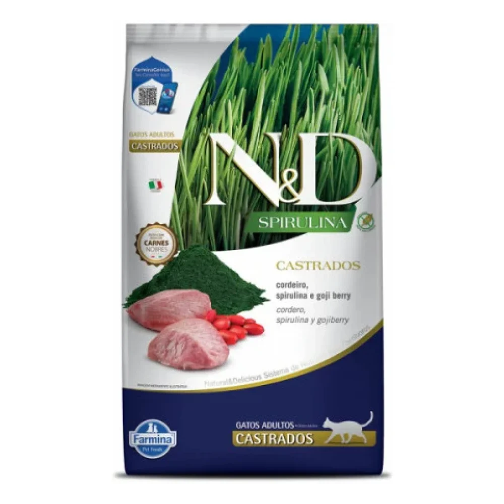 N&D Spirulina Feline Cordeiro Adult Castrados
