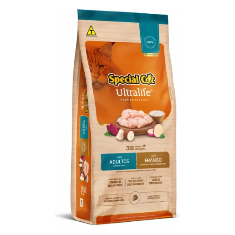 Special Cat Ultralife Gatos Adultos Sabor Frango e Arroz