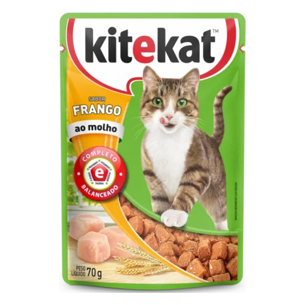 KITEKAT™ Sachê Adulto Sabor Frango ao Molho