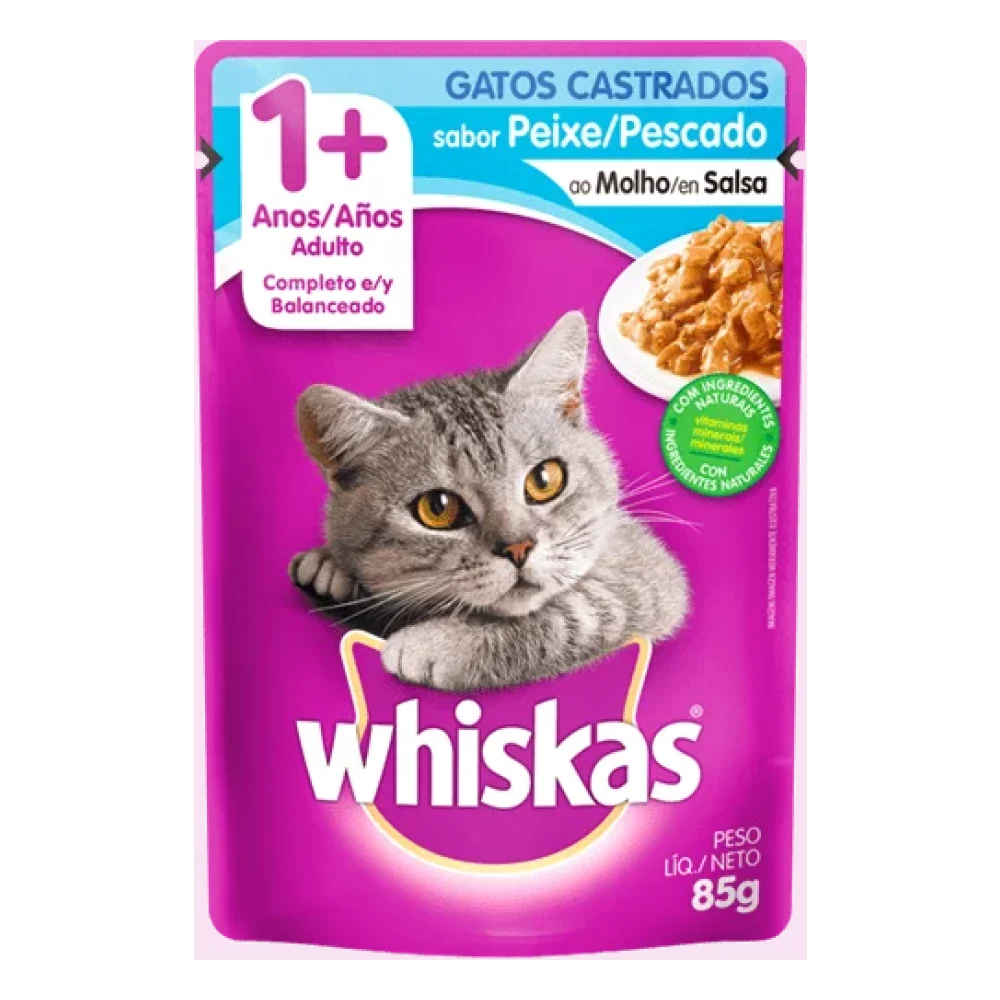 Whiskas® Adulto Castrado Sabor Peixe ao Molho