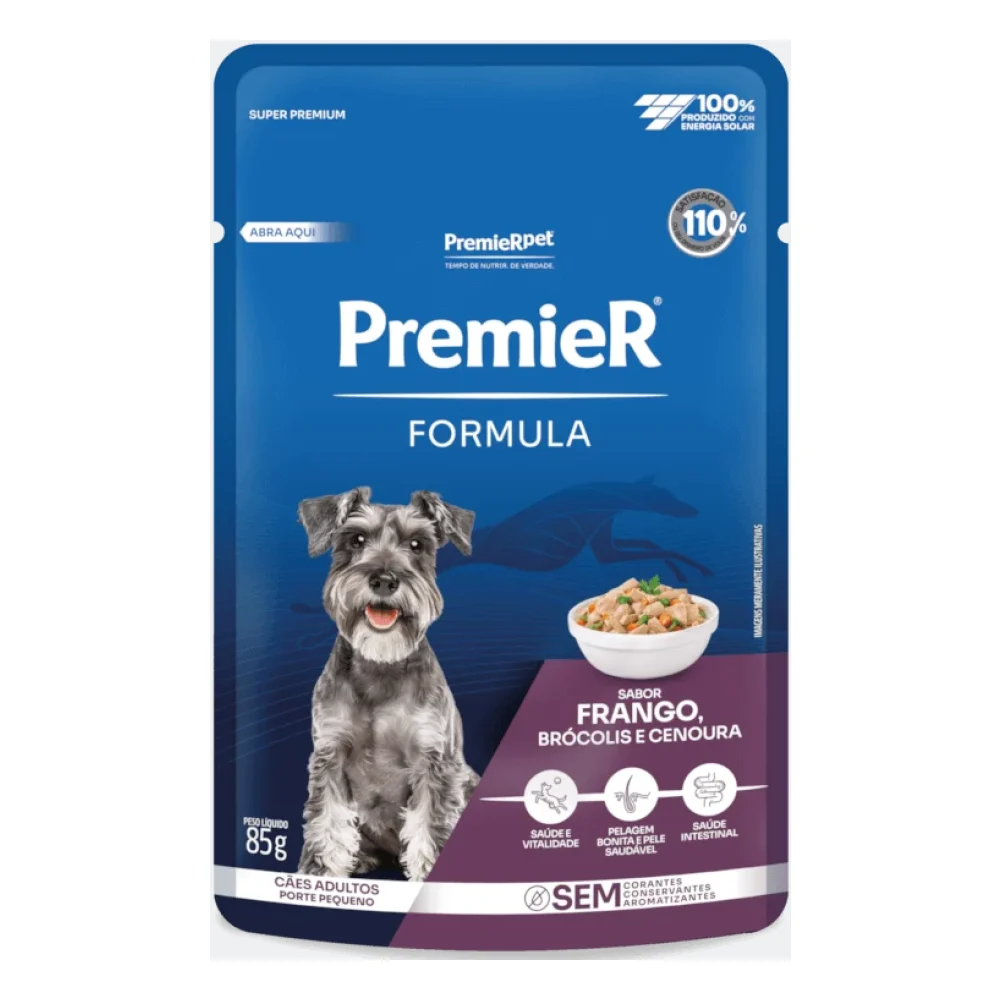 PremieR® Formula Úmidos Cães Adultos de pequeno porte - frango, brócolis e cenoura