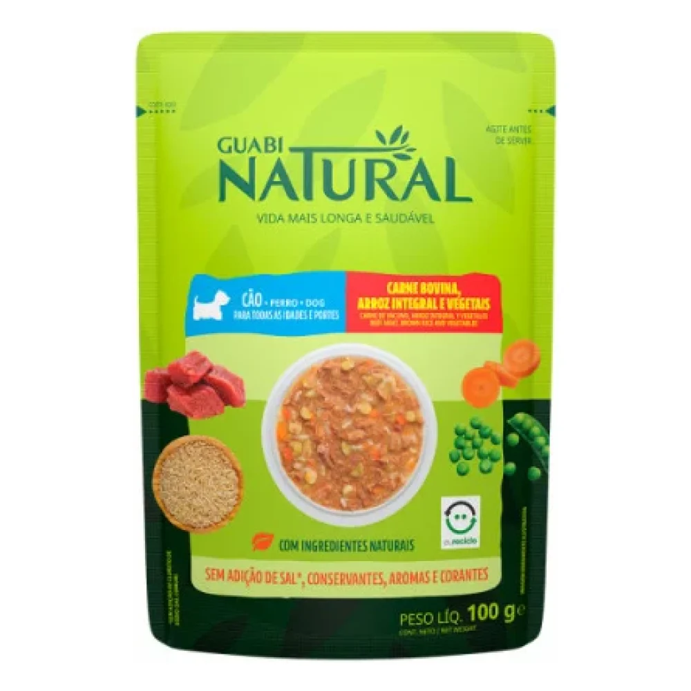 Sachê Cão Carne Bovina, Arroz Integral e Vegetais