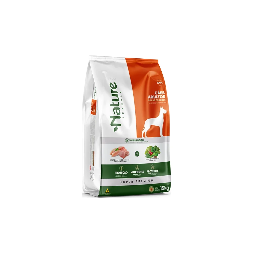 Alinutri Nature Fórmula Super Premium Cães Adultos Raças Grandes