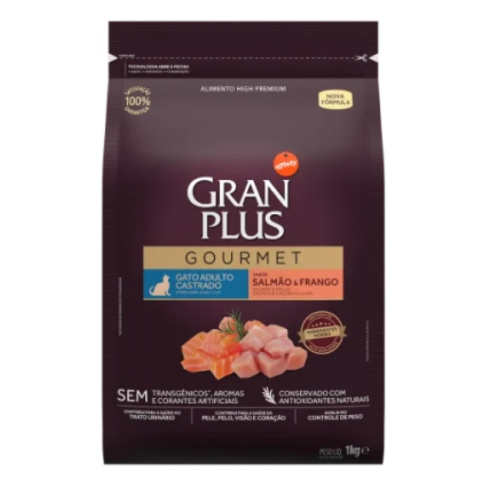 GranPlus Gourmet Gato Castrado Salmão e Frango