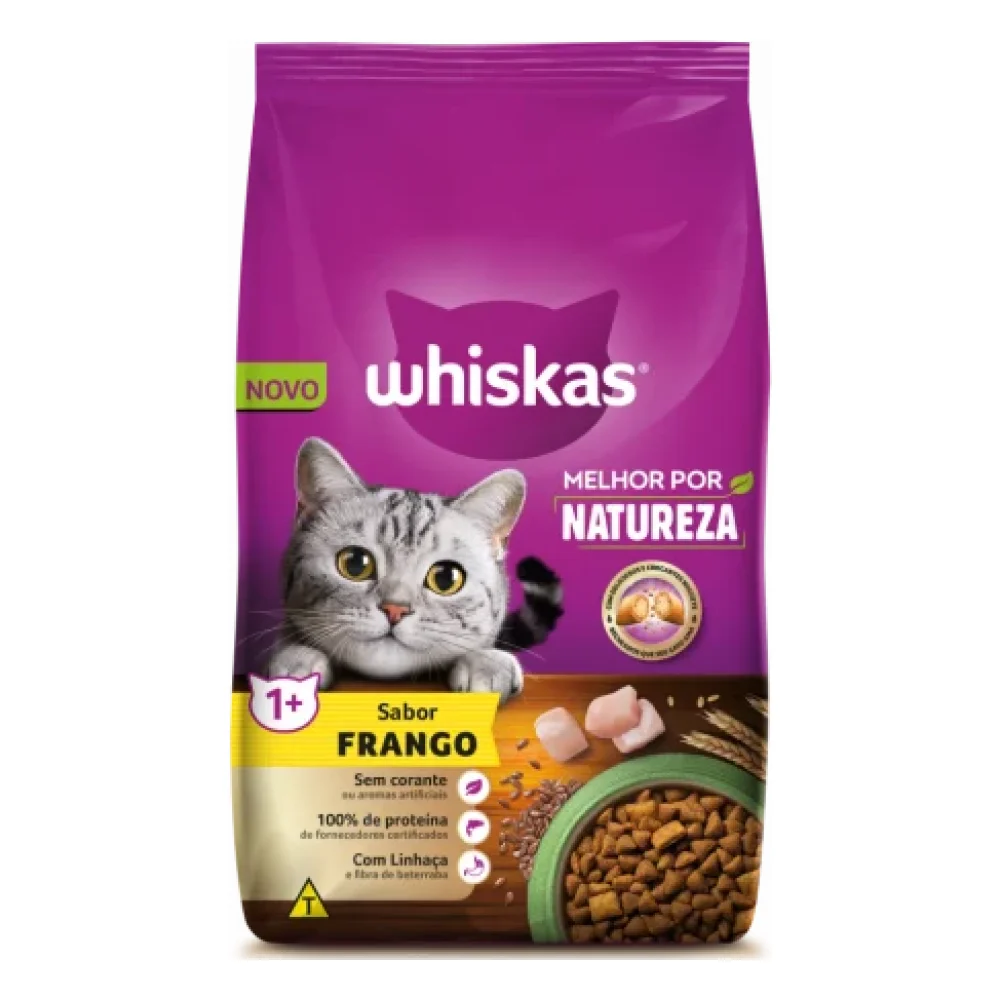 Whiskas® MELHOR POR NATUREZA™ Gatos Adultos Sabor Frango