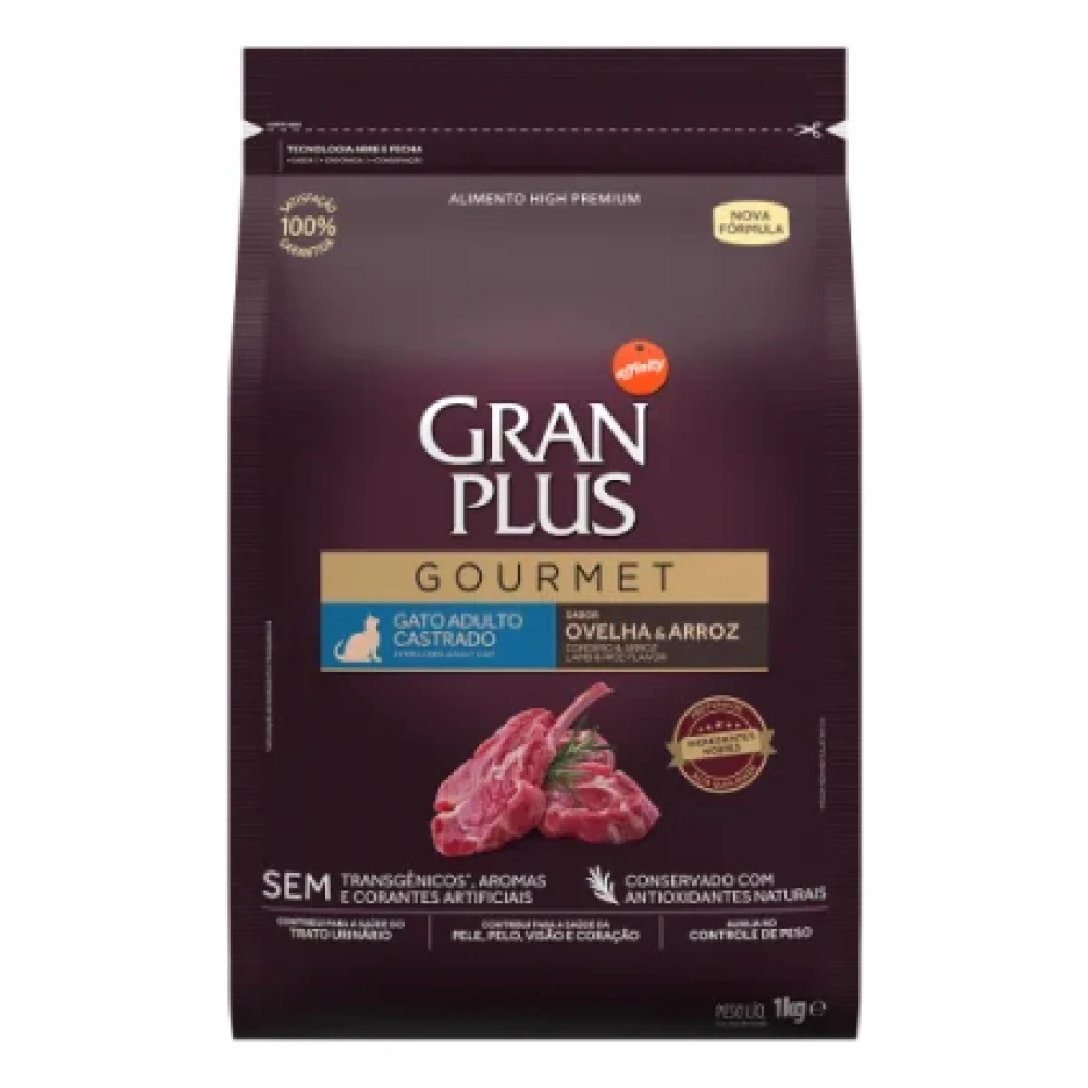 GranPlus Gourmet Gato Castrado Ovelha e Arroz