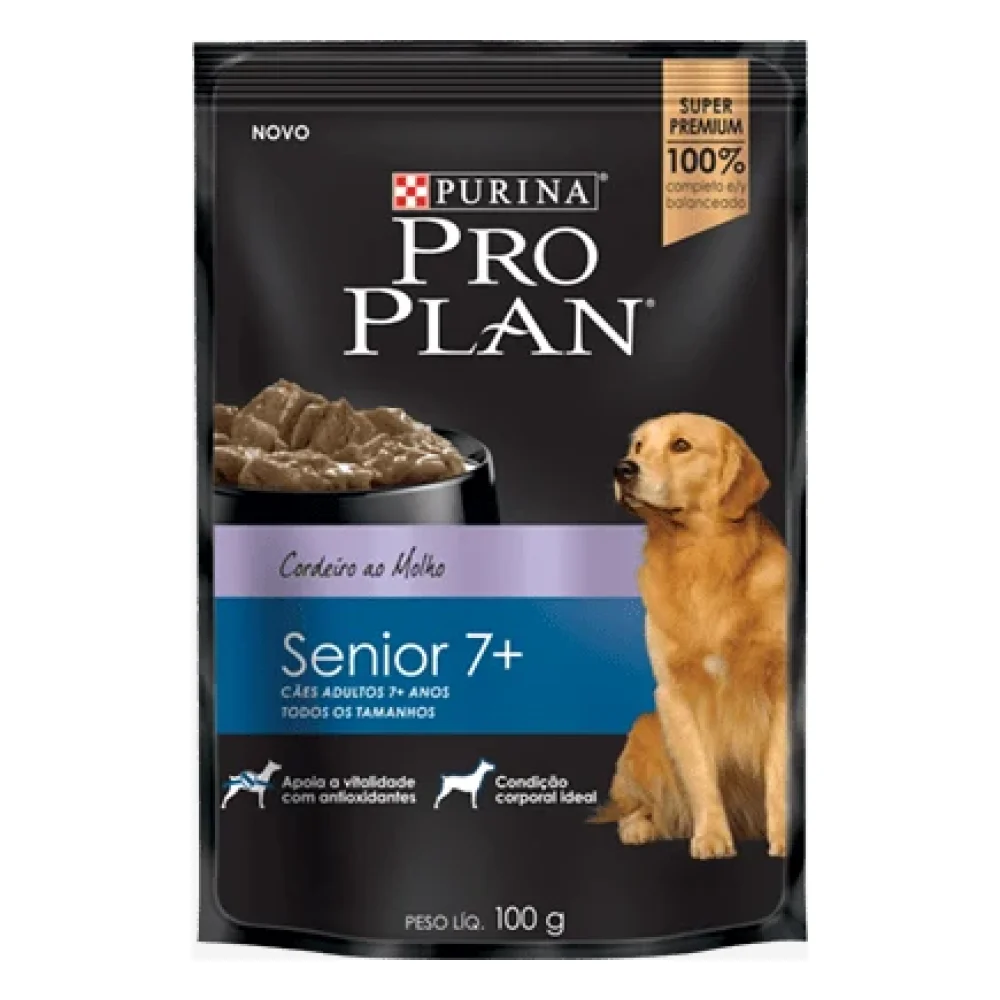 Purina® Pro Plan® Cães +7 Cordeiro ao Molho