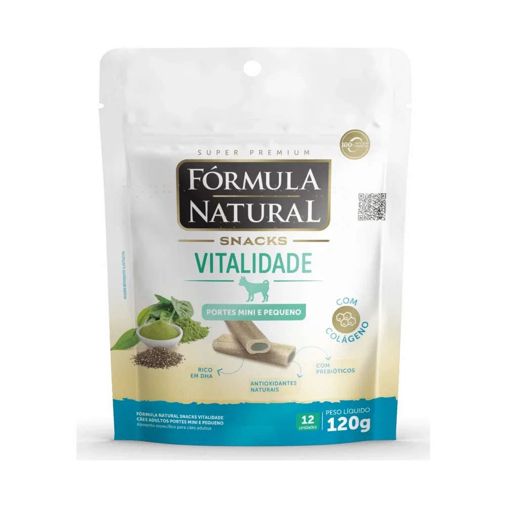 Fórmula Natural Snacks Vitalidade Cães Adultos Portes Mini e Pequeno