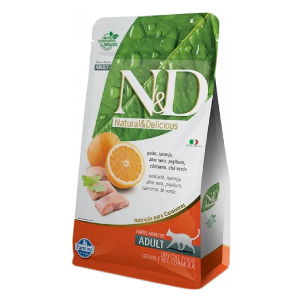 N&D Prime Feline Peixe e Laranja Adulto