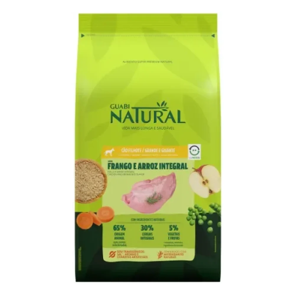 Guabi Natural Cão Filhote Porte Grande e Gigante Fango e Arroz