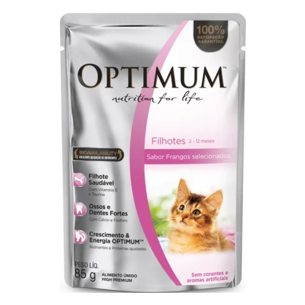 OPTIMUM™ Sachê Gatos Filhotes - Sabor Frango