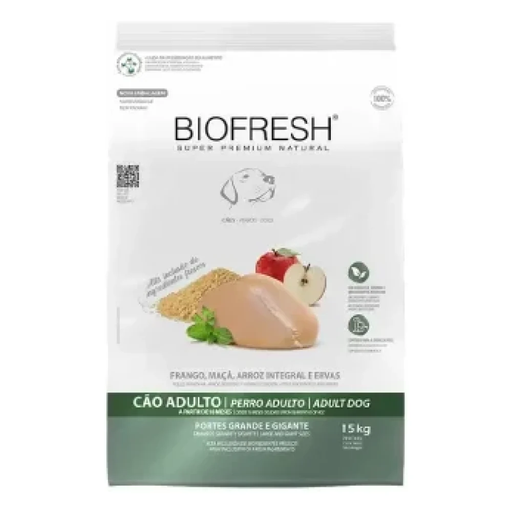 Biofresh Super Premium sabor Frango para Cães Adultos de Porte Grande e Gigante