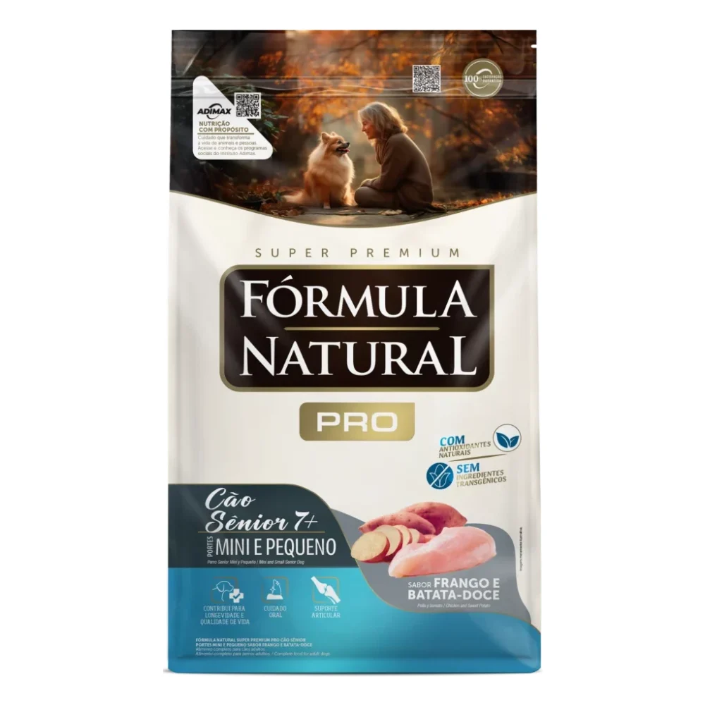 Fórmula Natural Pro Cão Sênior Portes Mini e Pequeno Sabor Frango e Batata-Doce