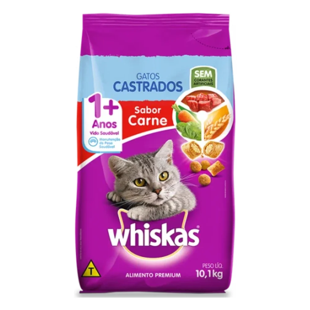 Whiskas® Adulto Gatos Castrados sabor Carne