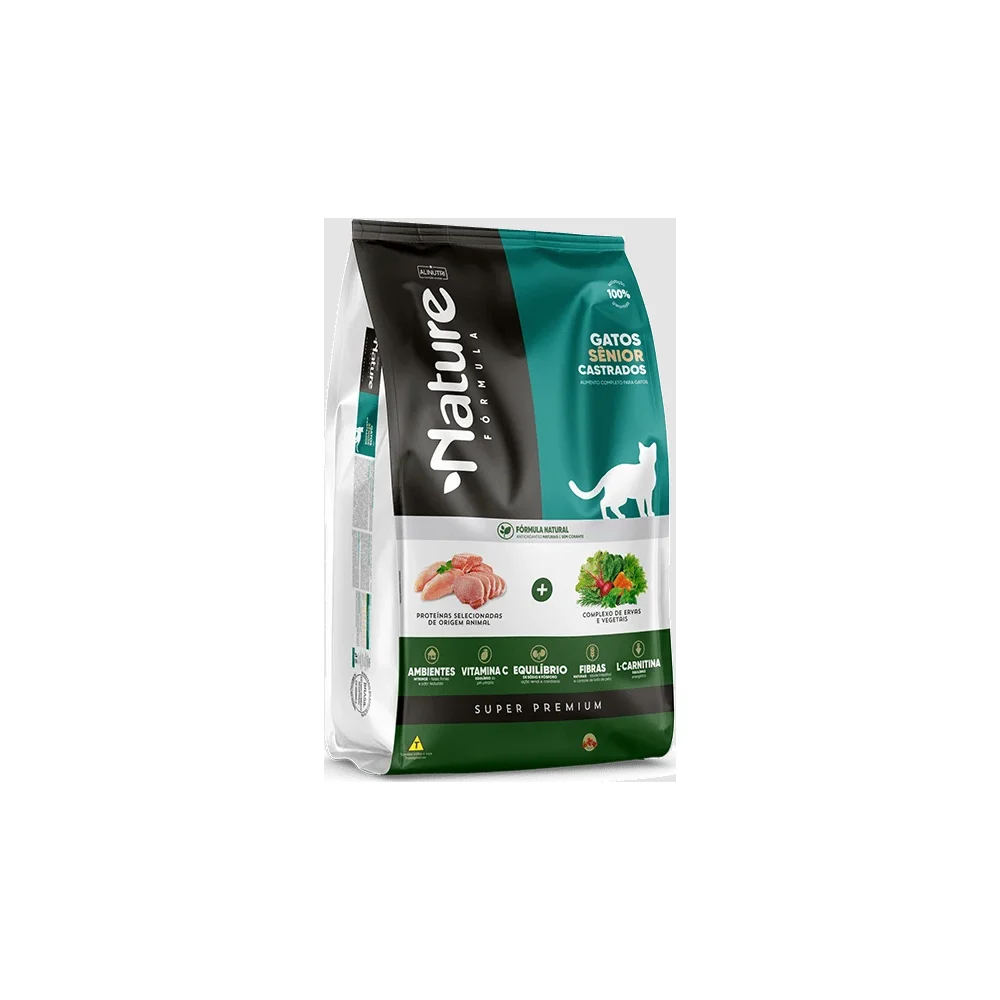 Alinutri Nature Fórmula Super Premium Gatos Sênior castrados