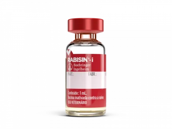 Vacina inativada contra a raiva — Frasco-ampola de vidro contendo 20 mL