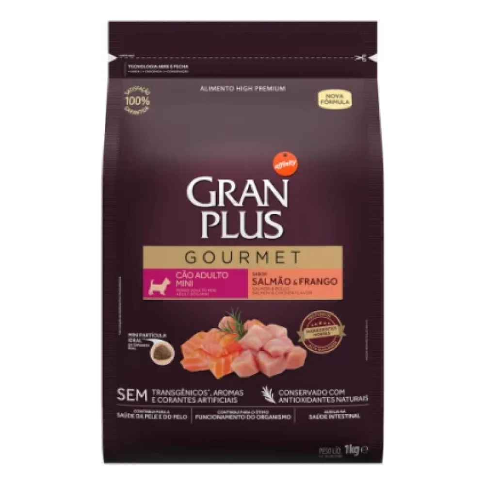 GranPlus Gourmet Cão Adulto Porte Mini Salmão e Frango