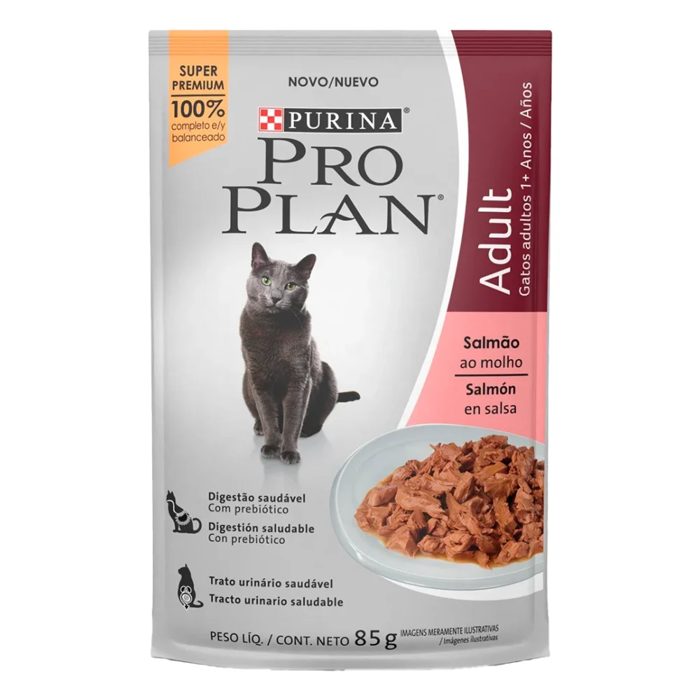 Purina® Pro Plan® Gatos Adultos Salmão ao Molho