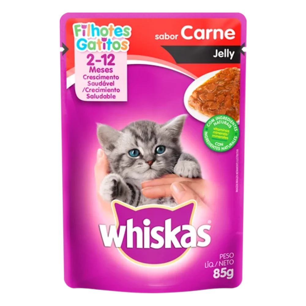Whiskas® Jelly Filhotes Sabor Carne