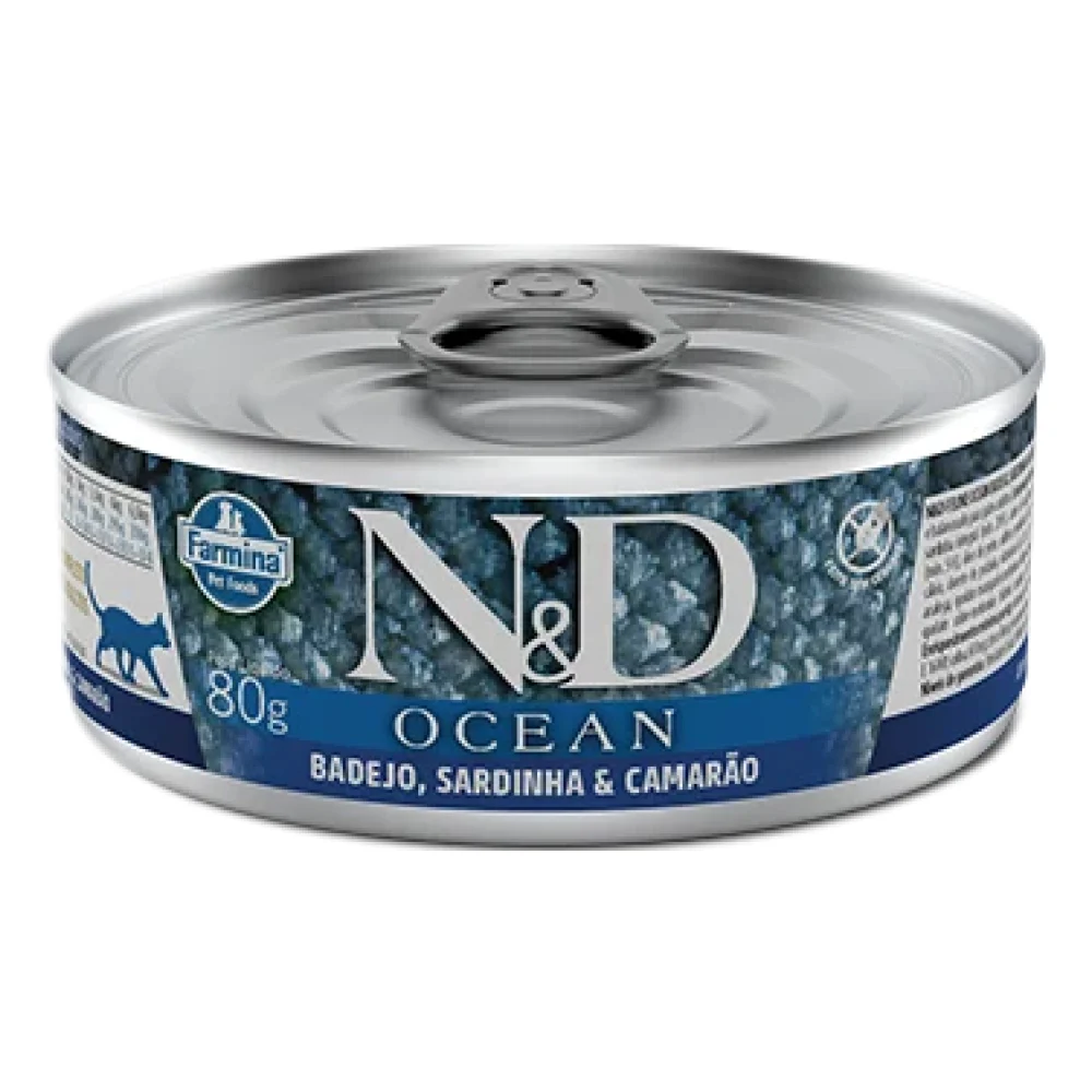 N&D Wet Feline Ocean Badejo, Sardinha & Camarão
