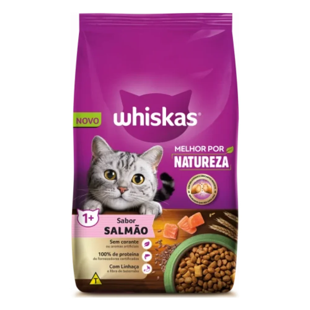 Whiskas® MELHOR POR NATUREZA™ Gatos Adultos Sabor Salmão