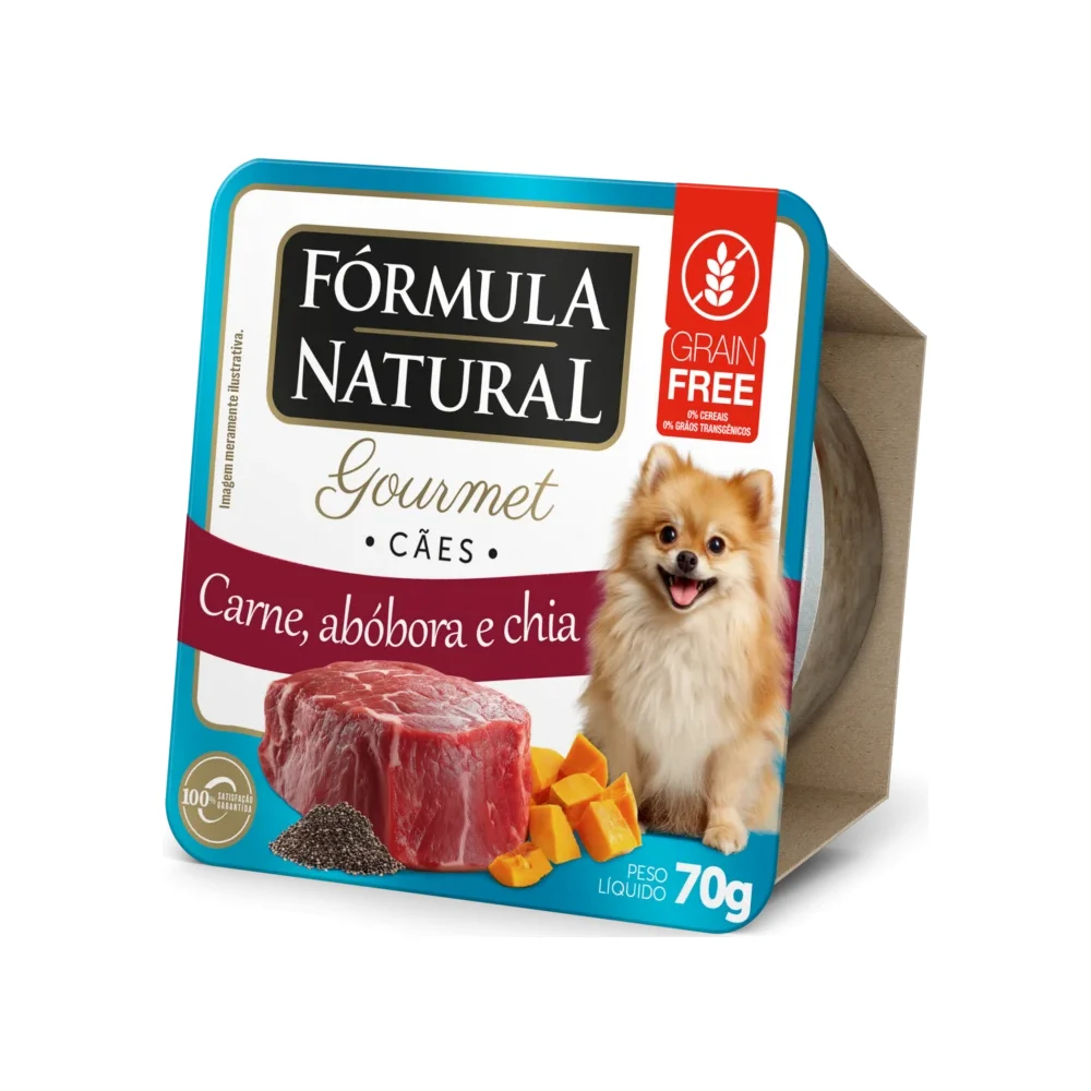 Fórmula Natural Gourmet Cães Adultos Sabor Carne, Abóbora e Chia