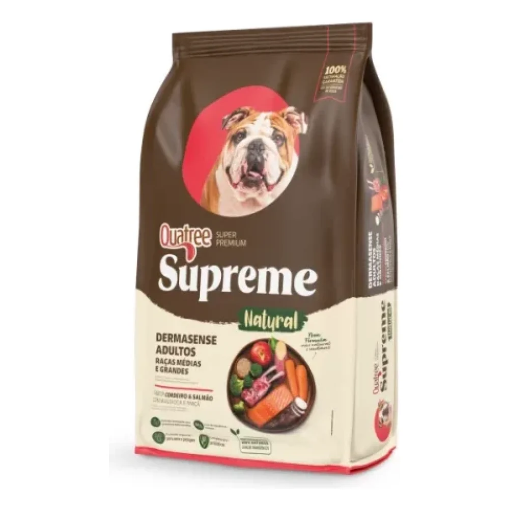 Quatree Supreme Dermasense Adultos Raças Médias e Grandes
