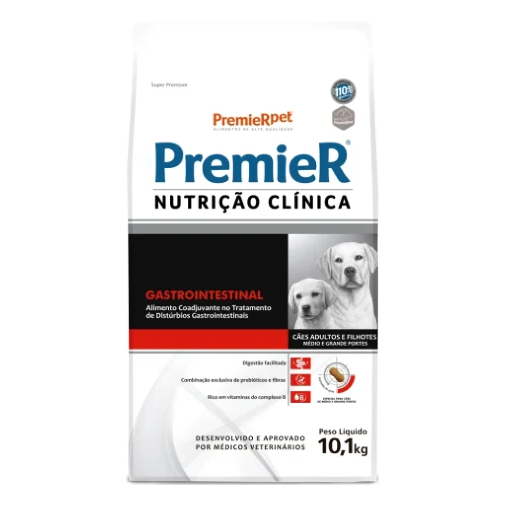 PremieR® Nutrição Clínica Cães Adultos & Filhotes Porte Médio & Grande Gastrointestinal