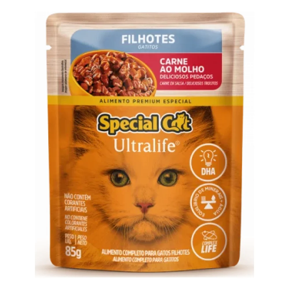 Sachê Special Cat Ultralife Filhotes Sabor Carne