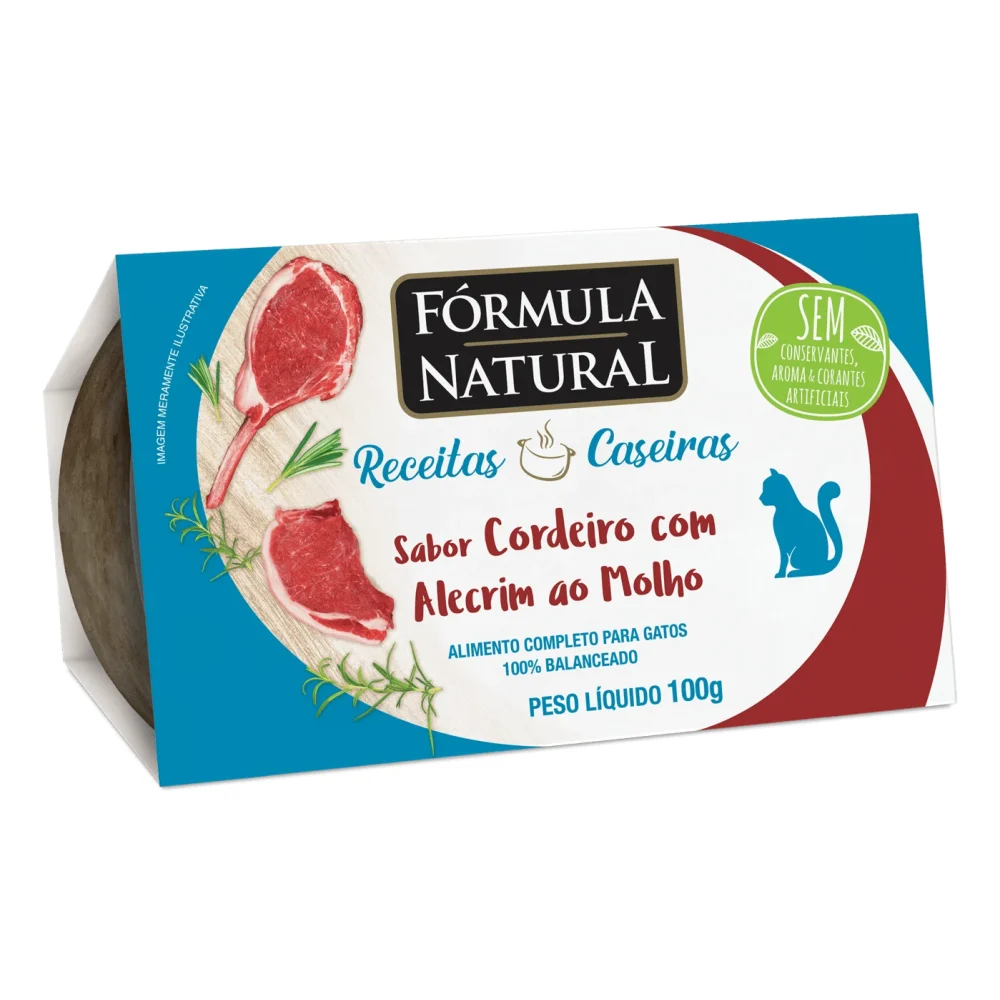 Fórmula Natural Receitas Caseiras Gatos Adultos Cordeiro Com Alecrim Ao Molho