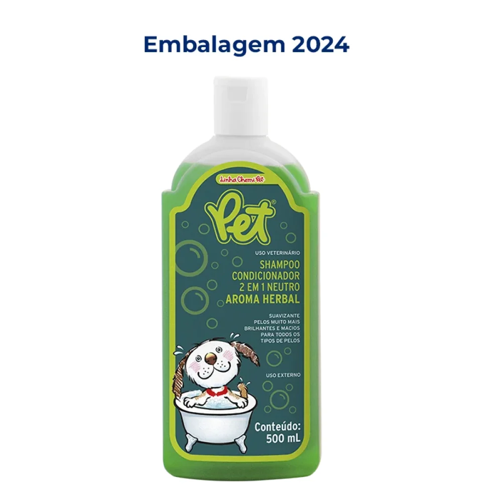 Pet Shampoo Condicionador 2 em 1 Herbal