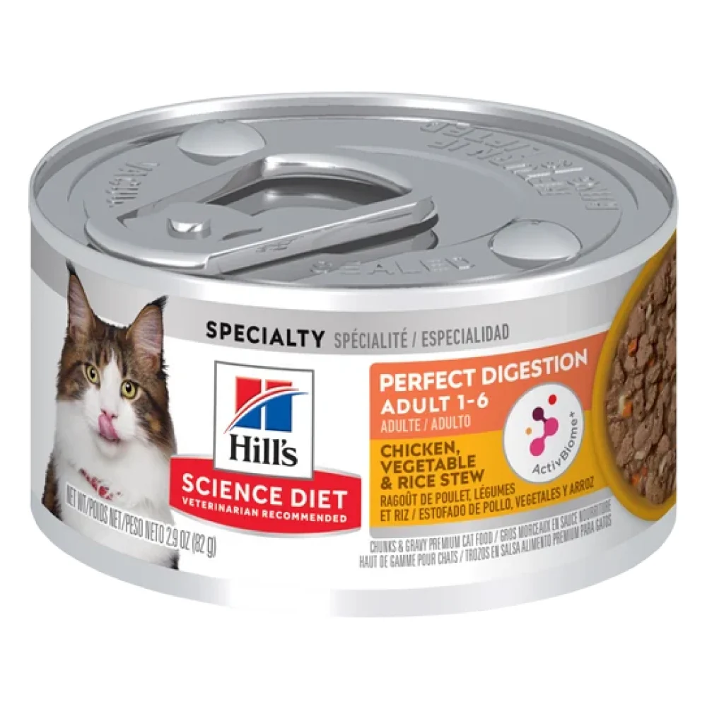Hill’s Science Diet Specialty Feline Adult Perfect Digestion Chicken, Vegetable & Rice - Stew