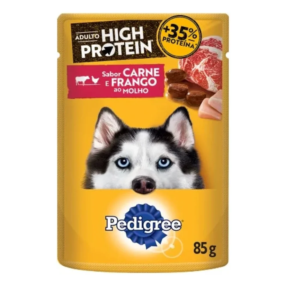 Pedigree® Adulto High Protein Sabor Carne e Frango ao Molho