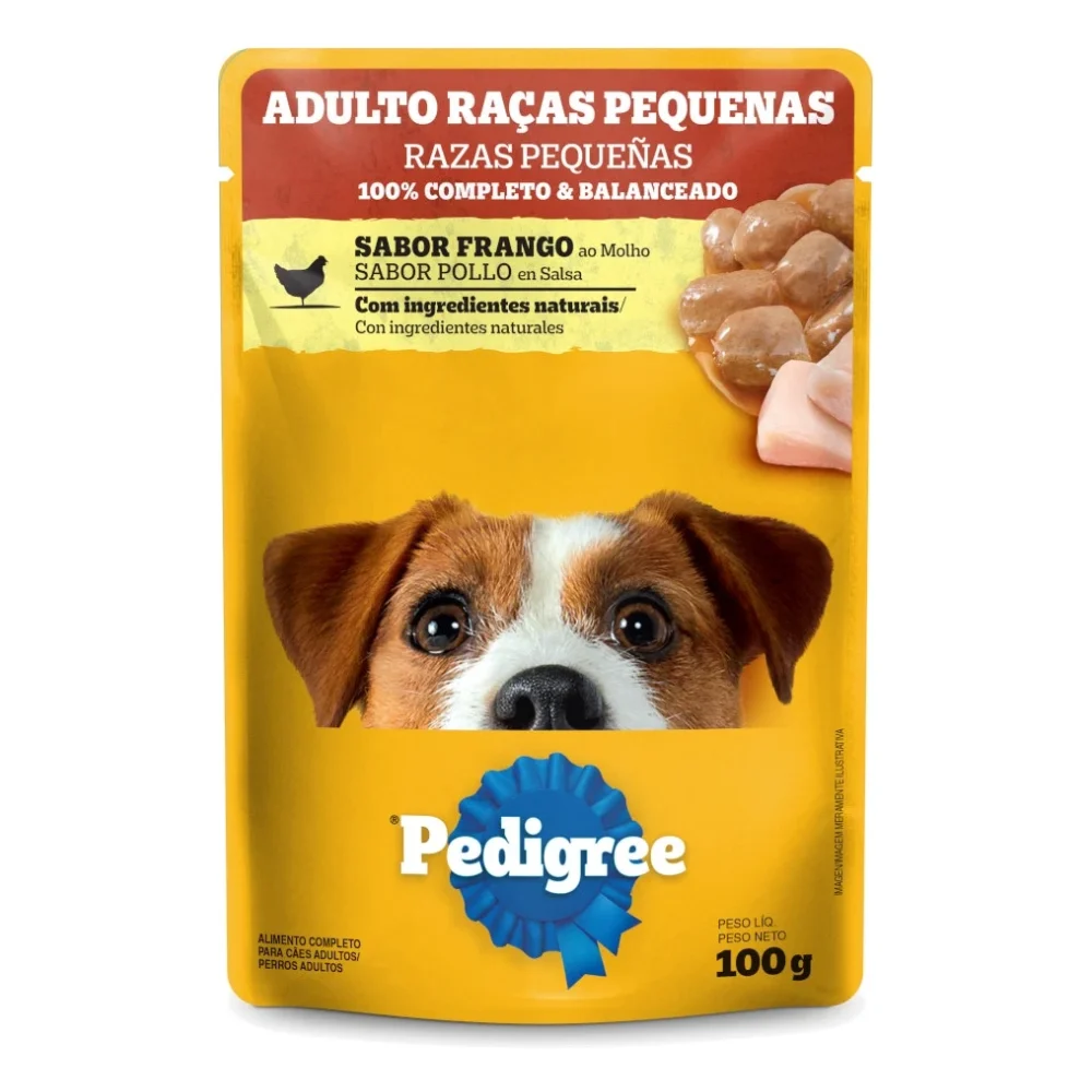 Pedigree® Sachê Adulto Raças Pequenas - Sabor Frango ao Molho