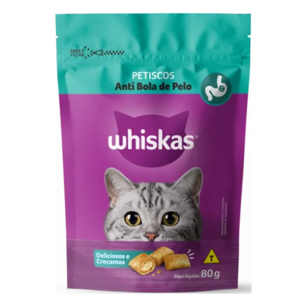 Petisco para Gato Whiskas® Anti Bola de Pelo