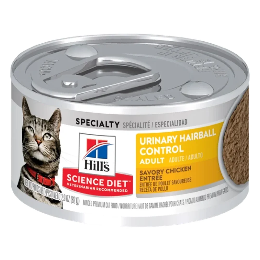 Hill’s Science Diet Specialty Feline Adult Urinary Hairball Control Savory Chicken Entrée - Wet