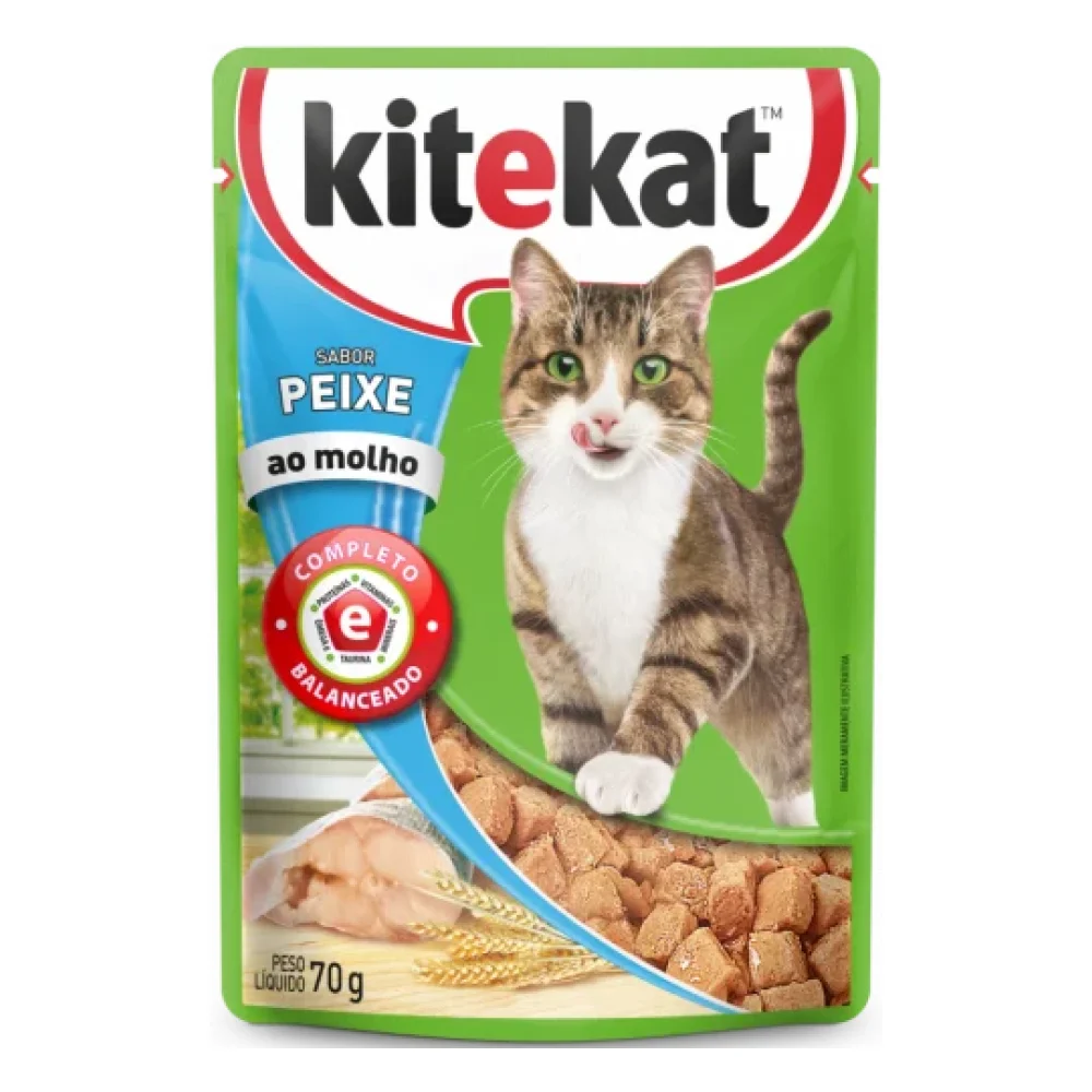 KITEKAT™ Sachê Adulto Sabor Peixe ao Molho