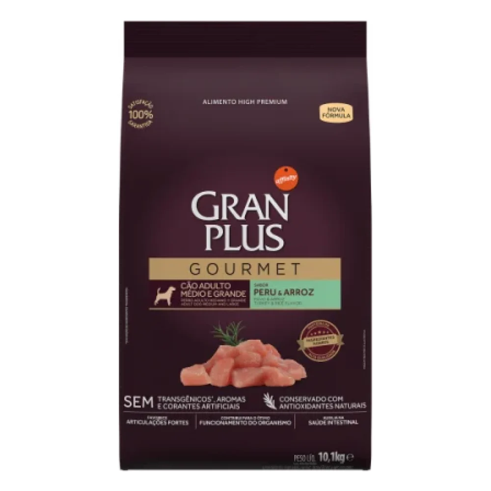 GranPlus Gourmet Adulto Porte Médio Grande Peru e Arroz