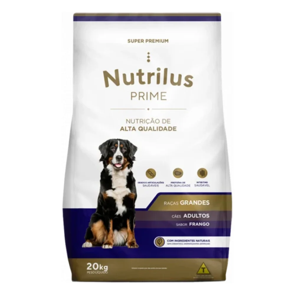 Ração Seca Nutrilus Prime Frango para Cães Adultos de Raças Grandes