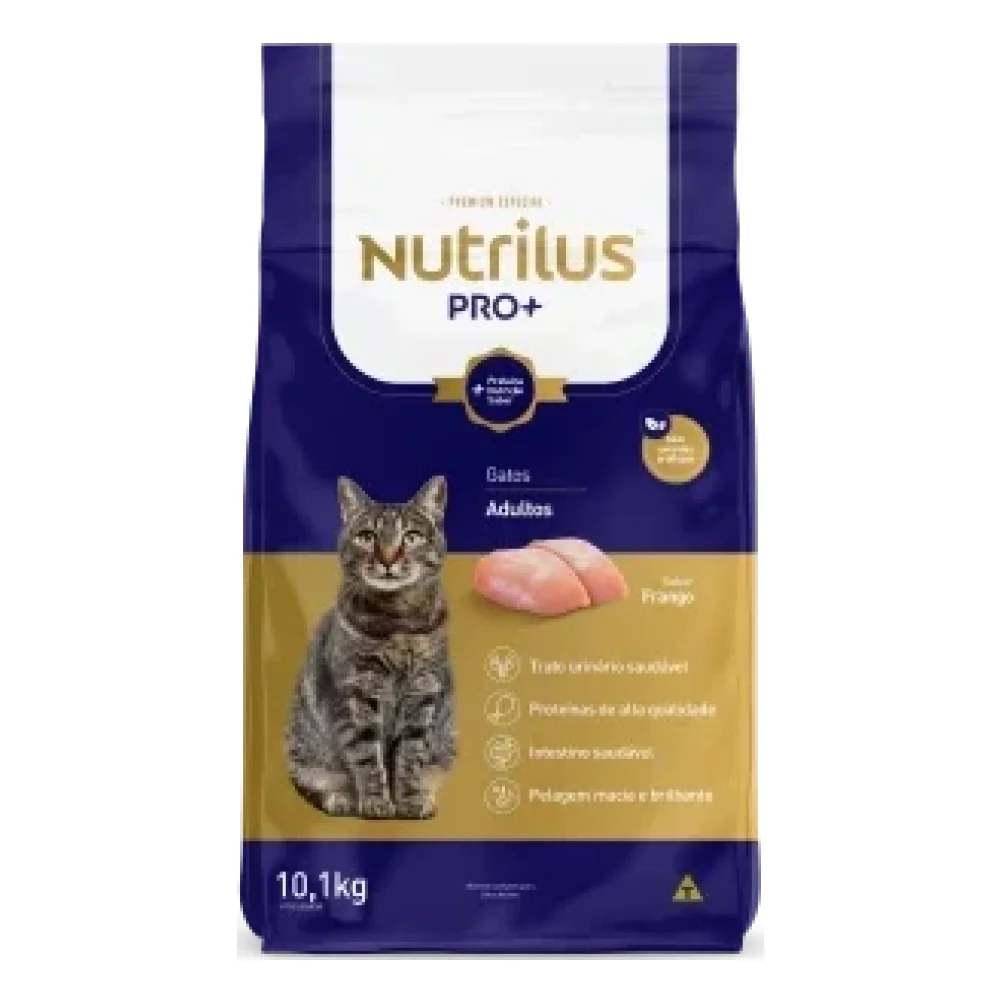 Ração Seca Nutrilus Pro+ Frango para Gatos Adultos