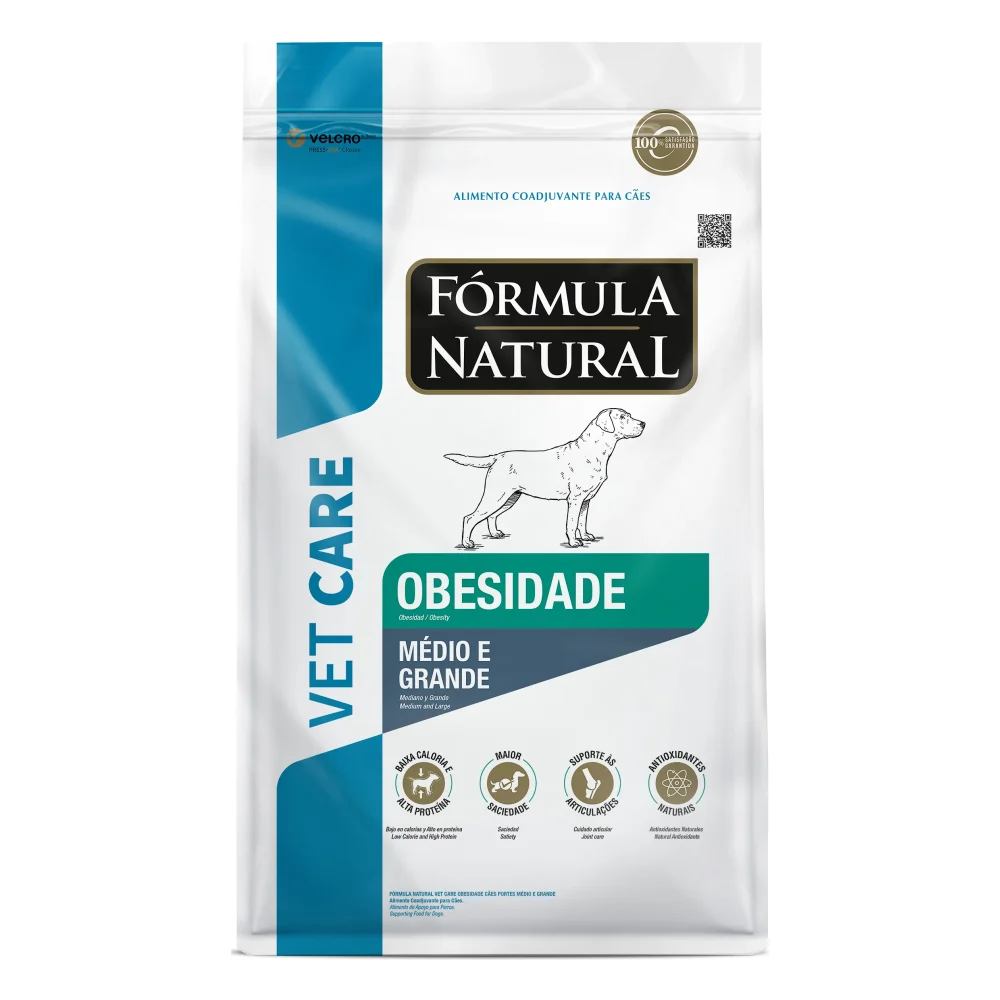 Fórmula Natural Vet Care Obesidade Cães Portes Médio e Grande