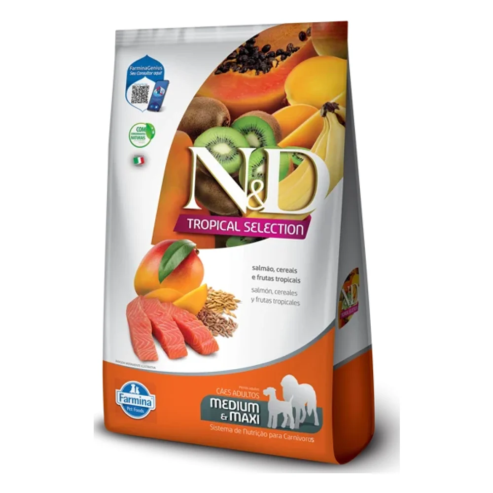 N&D Tropical Selection Canine Adult Salmão Medium & Maxi