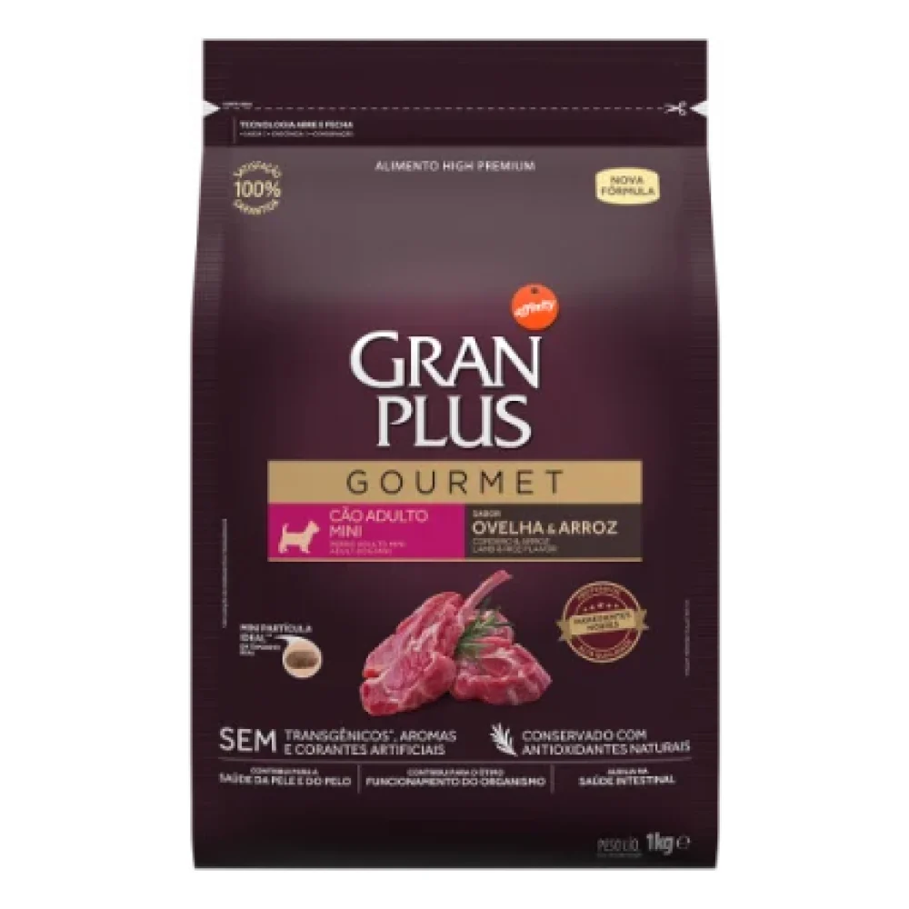 GranPlus Gourmet Cão Adulto Porte Mini Ovelha e Arroz