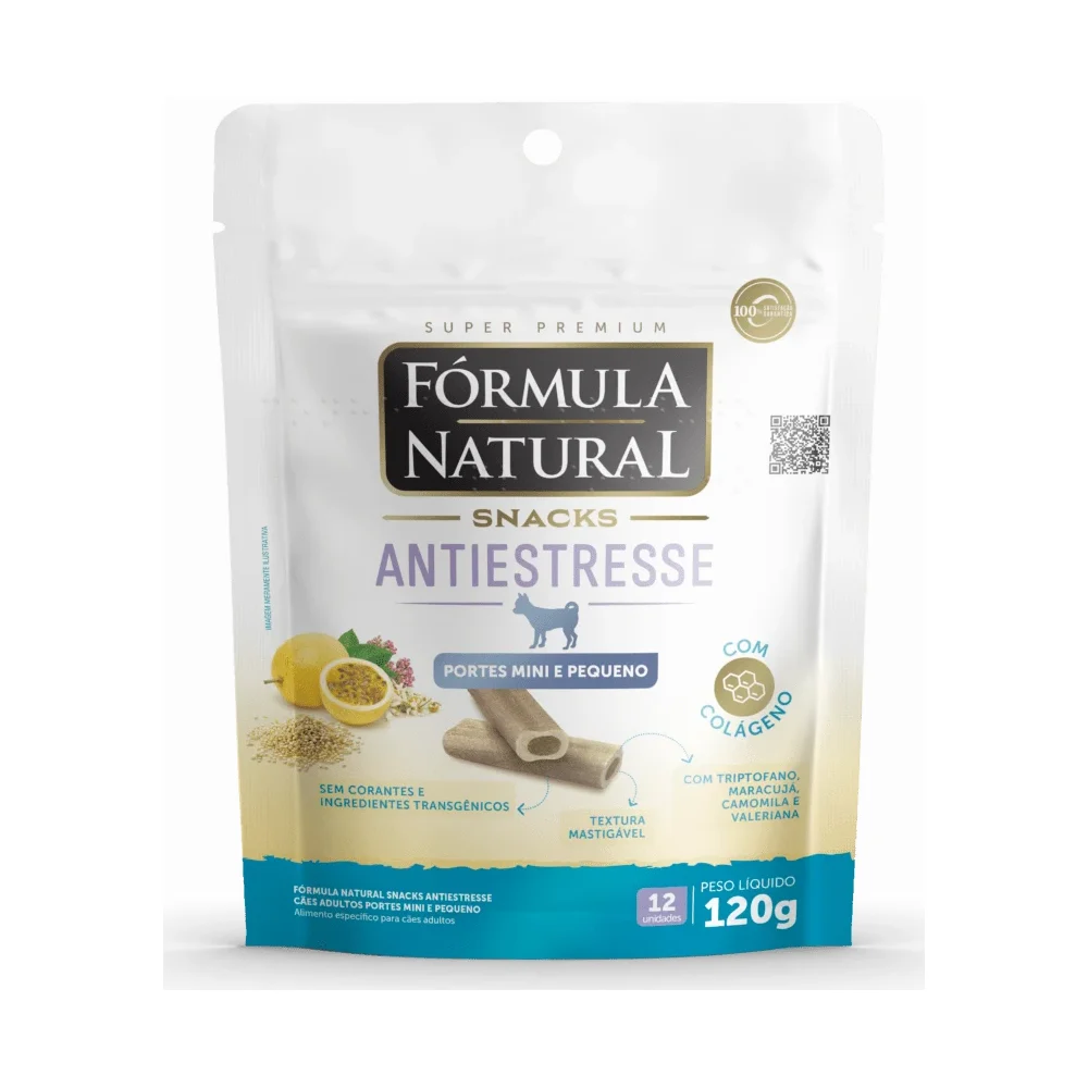 Fórmula Natural Snacks Antiestresse Cães Adultos Portes Mini e Pequeno