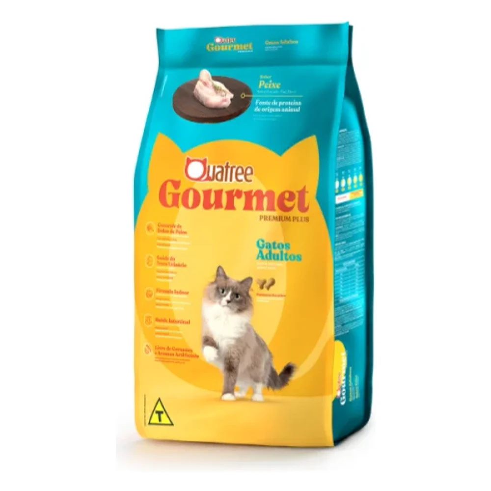 Quatree Gourmet Gatos Adultos Peixe