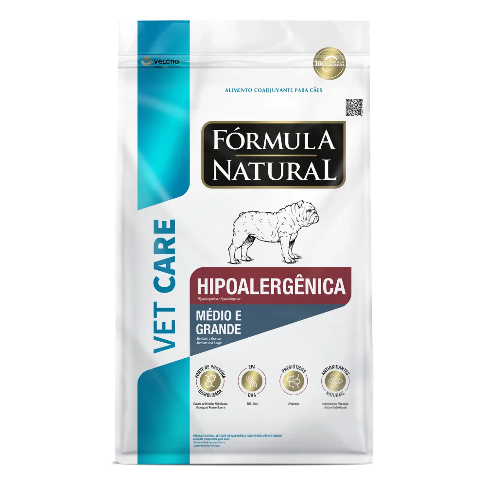 Fórmula Natural Vet Care Hipoalergênica Cães Portes Médio E Grande