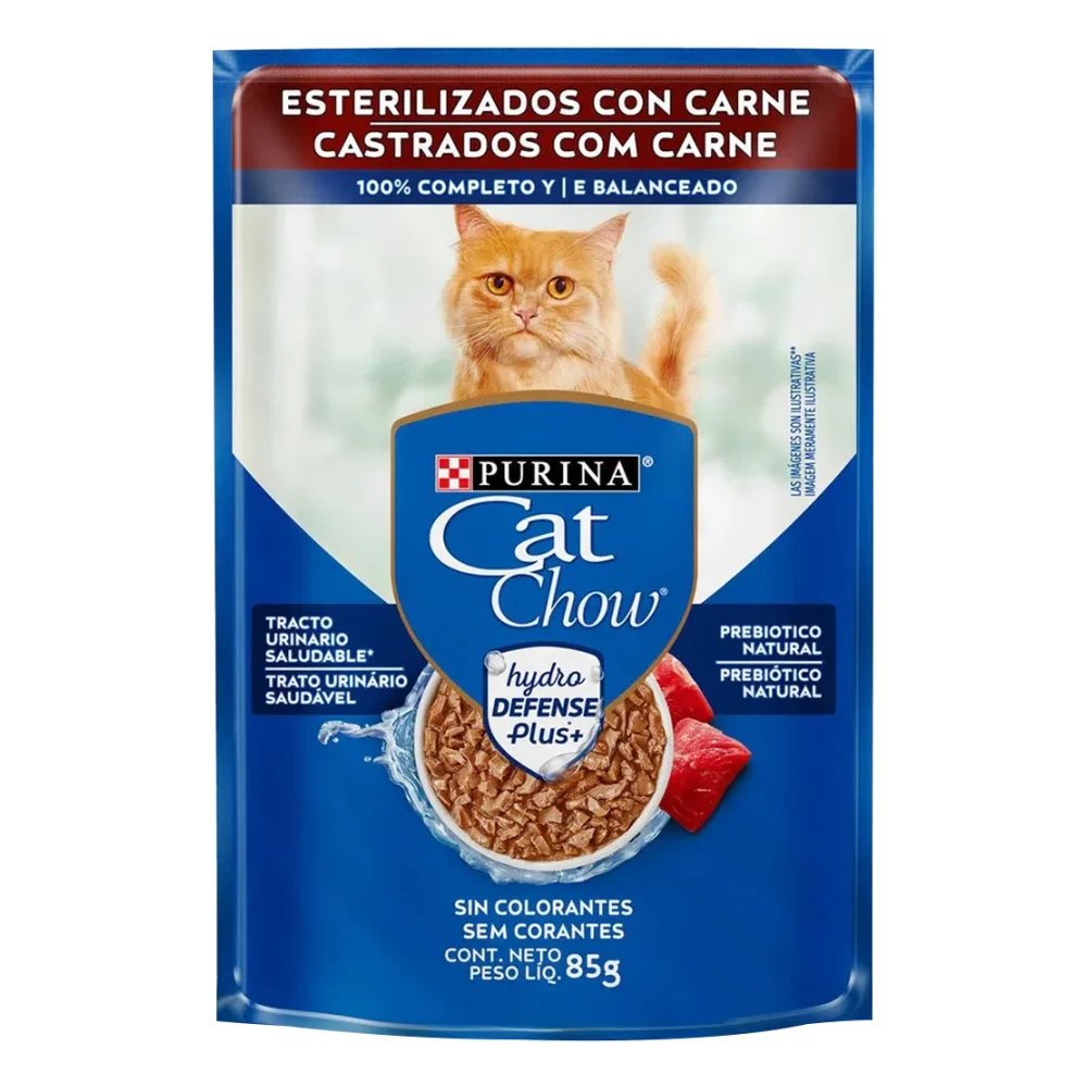 Cat Chow® Adultos Castrados Carne ao Molho