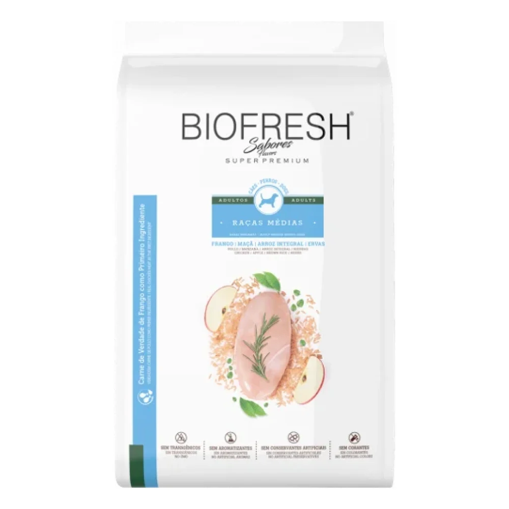 Biofresh Super Premium sabor Frango para Cães Adultos de Raças Médias