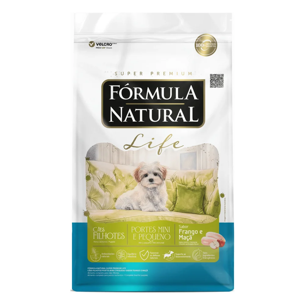 Fórmula Natural Super Premium Life Cães Filhotes Portes Mini e Pequeno