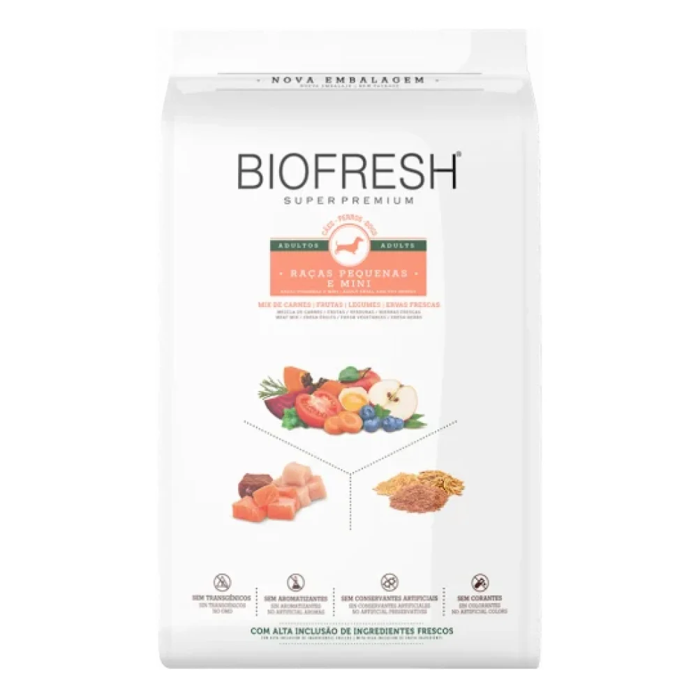 Biofresh Super Premium para Cães Adultos de Raças Pequenas e Mini